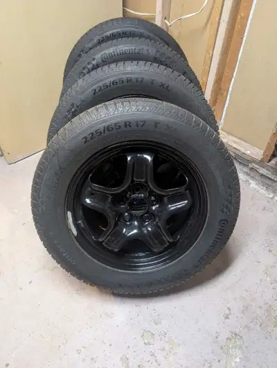 Ok, So here we go, I have a set of...... 225/65/17 T XL Continental Viking Contact Snow Tires. Mount...