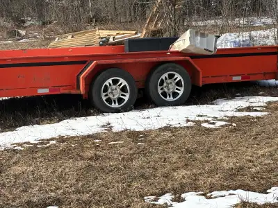 Float /landscape trailer for sale Made my k haul which is Weberline I have just hotttrn 2 brand new...
