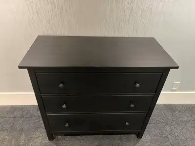 IKEA HEMNES Dresser 3-drawers black brown 96 cm height, View more