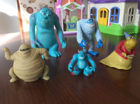 4 figurines Monster’s  inc. Disney Pixar, Sulley, Yéti, Roz...