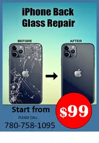 Back glass cover repair! Starts from $99