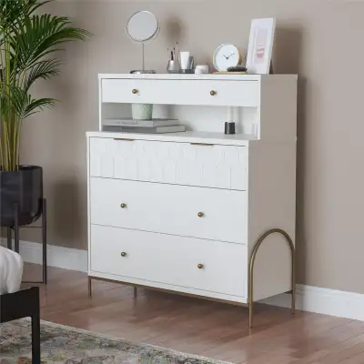 BRAND NEW Anastasia 4 Drawer 41.8" W Dresser Chest of Drawers, View more