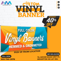 Vinyl Banner Designing and Printing 40% Off