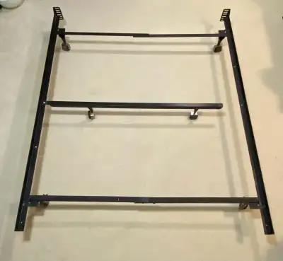 Adjustable Black Steel Bed Frame – Queen/Double/Twin – 6’ Long, View more