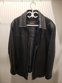 Manteau en cuir véritable noir Danier real Leather coat