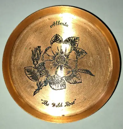Fantasy Copperware Canada 3" Coaster - Alberta Wild Rose, View more