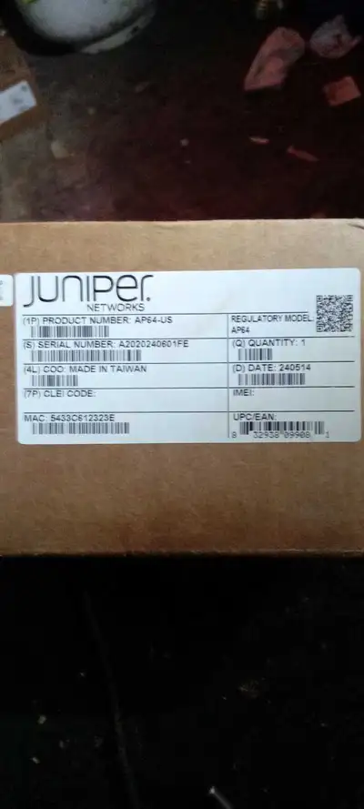 General Information Manufacturer: Juniper Networks, Inc Manufacturer Part Number: MIST-AP64-AI-5Y Ma...