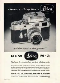 Vintage 1953 Leica M-3 ad