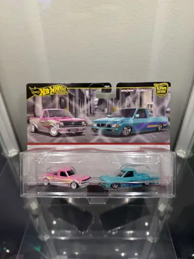 Brand new Hot Wheels Premium Car Culture 1975 Datsun Sunny Truck (B120) & Custom '93 Nissan Hardbody...