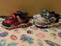 Light up Spider-Man and T-Rex Shoes - Size 8