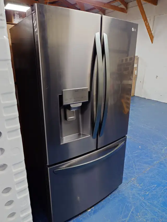 LG "36" Black Stainless Steel French Door Fridge on Sale‼️ in Refrigerators in Norfolk County - Image 3