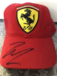 Ferrari cap autographed by Felipe Massa