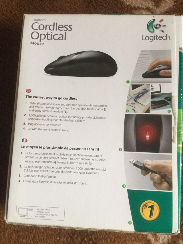 Logitech Cordless Optical Mouse  in Mice, Keyboards & Webcams in Dartmouth - Image 4