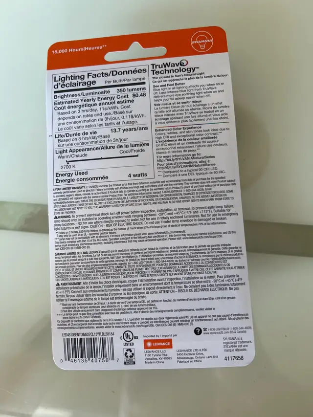 Led Light Bulbs  in Indoor Lighting & Fans in Oakville / Halton Region - Image 2