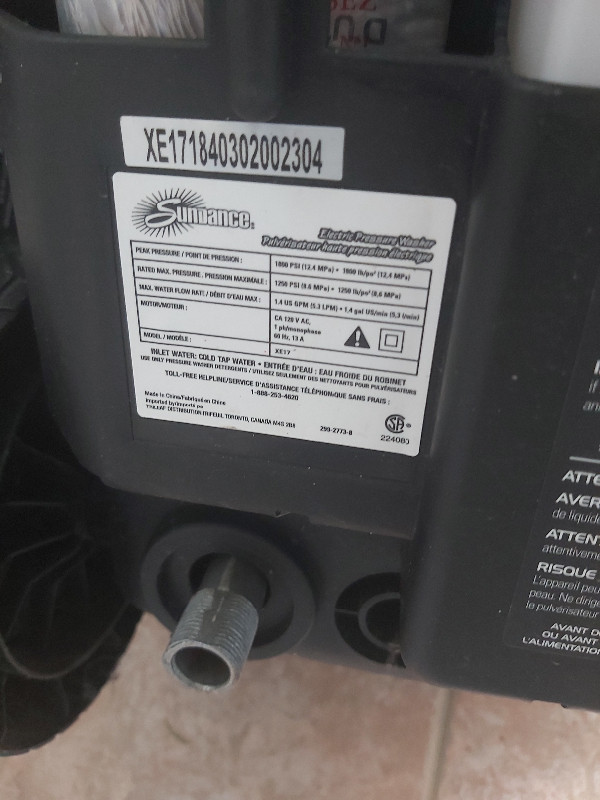 Sundance 1800 psi sale electric pressure washer