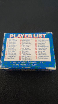 1991 score rookies baseball card box set 