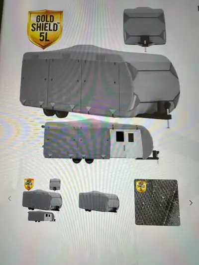 This Gold Shield 5L RV Cover is designed to shield your RV from harsh weather conditions. With its r...