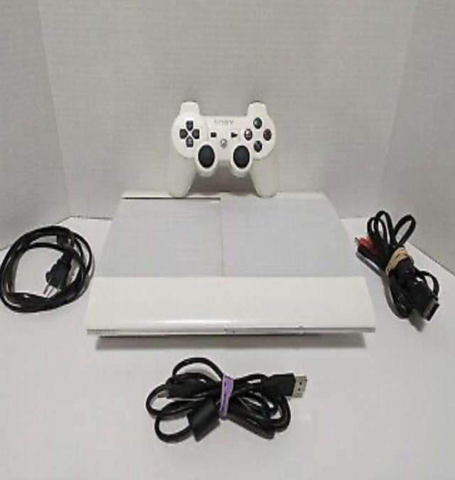 Sony PS3 Super Slim 500GB Limited Edition White  + games! in Sony Playstation 3 in Hamilton