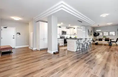 Luxury Penthouse in Bedford 4 BDRs and 2.5 bath. Large 2 patios, open-concept layout, elegant kitche...