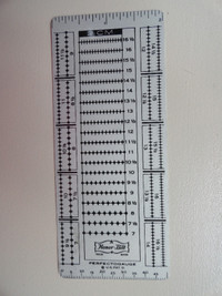 Règle (gauge) pour timbres à 3$