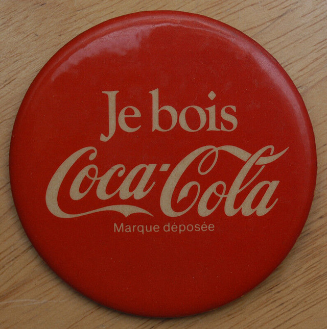 Macarons / Broche / pin / Coca Cola / Coke je bois dans Art et objets de collection  à Ville de Québec