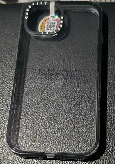 Custom case for iPhone 15, Clear Black, View more