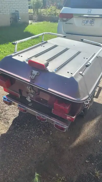 Small towable motorcycle trailer. Lights work. Tires are good and will include 2 new spare tires. I...