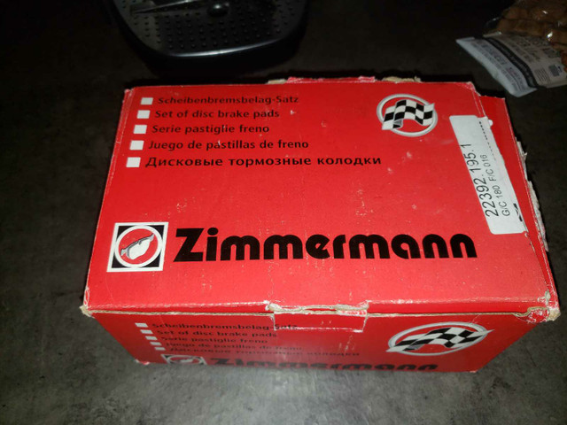 Bmw zimmerman brake pads in Other Parts & Accessories in Barrie
