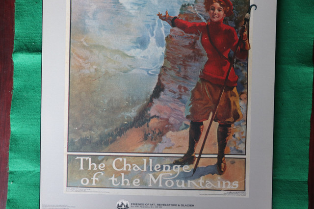 1909 CPR Poster, The Challenge of the Mountains, Reprint plaque in CDs, DVDs & Blu-ray in Calgary - Image 3