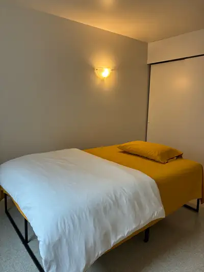 Matelas Prestige Double bed matress and solide frame, View more