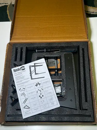 Brand new in box, never used laptop stand. Ideal for DJing and other audio/media applications.