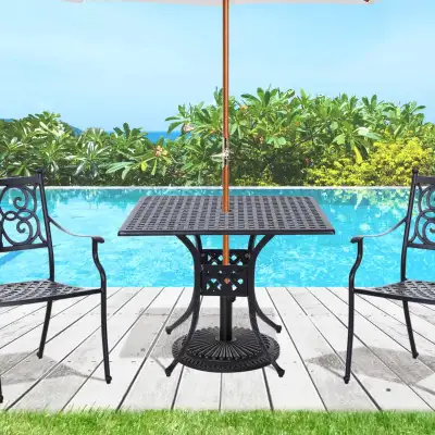 36" x 36" Square Metal Outdoor Patio Bistro Table, View more