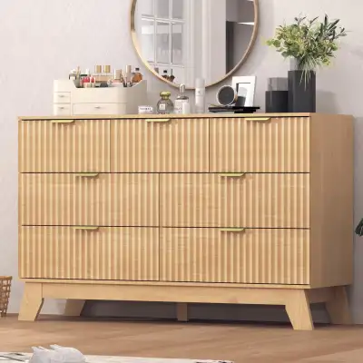 Fluted Dresser for Bedroom,7 Drawer Storage Cabinet , View more