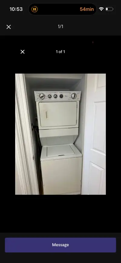 Must go Stacked Whirlpool washer dryer can DELIVER, View more