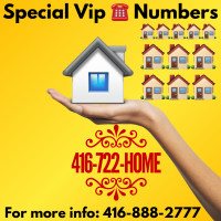 BEST Vanity numbers 416-722-HOME , 416-770-HOME VIP PHONE NUMBER