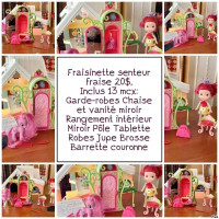 Fraisinette senteur Fraise avec son garde-robe équipé pour jouer