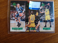 Mixed basketball stars and rookie cards