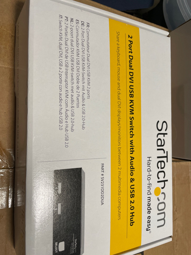 Startech 2-Port Dual DVI KVM in Cables & Connectors in Guelph