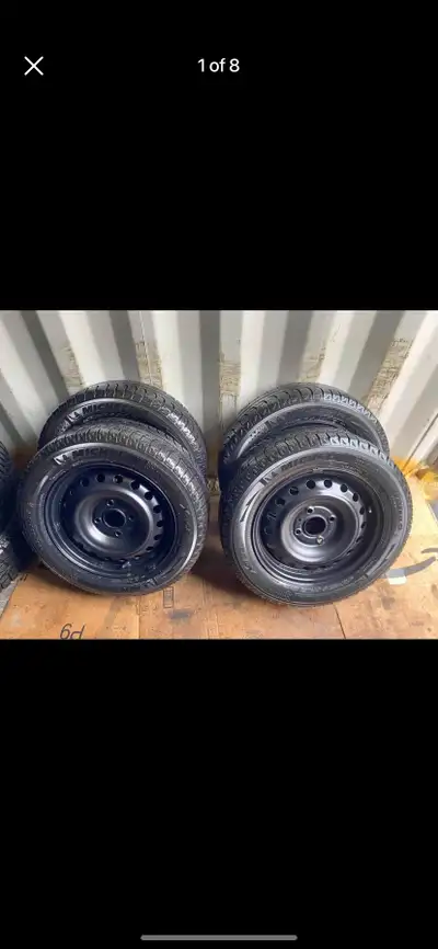 Set of 4 MICHELIN winter tires rims (185 65 15) pattern (4×114.3) 2010 NISSAN VERSA