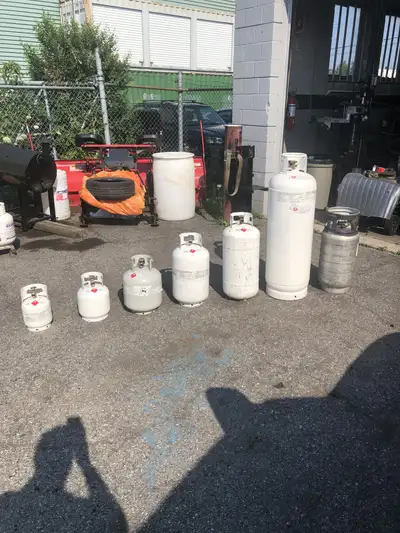 Refurbished propane tanks and bbq tanks for sale., View more