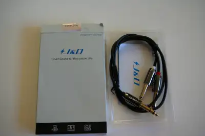 J&D 6.35mm 1/4 inch TRS Male to Dual, View more