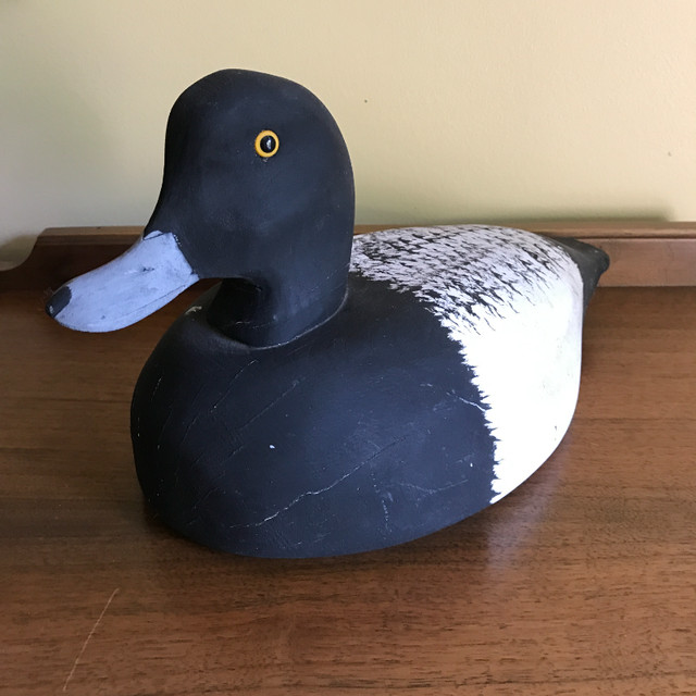 Old Wooden Hunting Blue Bill Duck Decoy in Arts & Collectibles in Ottawa - Image 3