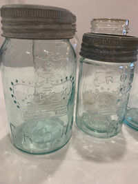 Selection of Antique Crown Mason Jars