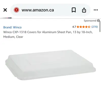 Cover for Aluminum Sheet Pan, View more