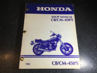 1982 Honda Motorcycle Manual CB450T Hawk CM450E CM450C CM450A