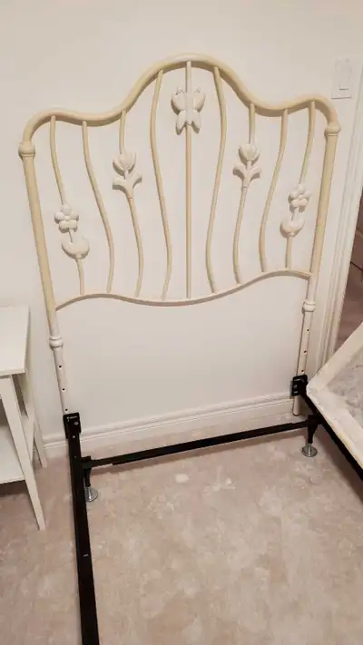 Metal Butterfly and Floral Twin Headboard, View more