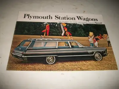1965 Plymouth Station Wagon Brochure. Features Belvedere, Fury, and Valiant. Very clean. See Picture...