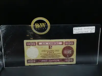 Poland Intershop Towarowy Bon $0.05 Banknote, View more