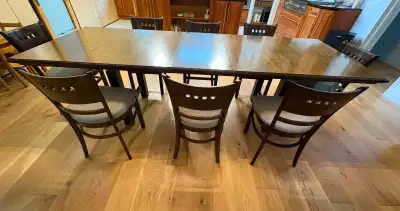 BRAND NEW Dining Table + 10 Refinished Chairs, View more