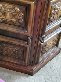 Vintage Hexagonal wooden cabinet